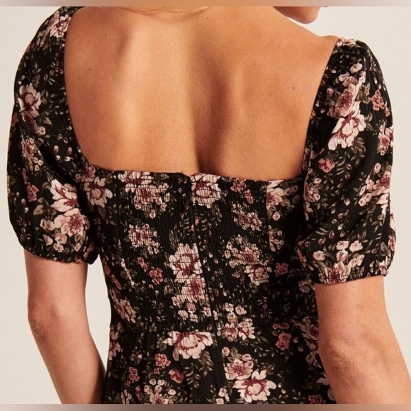 Abercrombie & Fitch Black Floral Mini Dress - Picture 3 of 7
